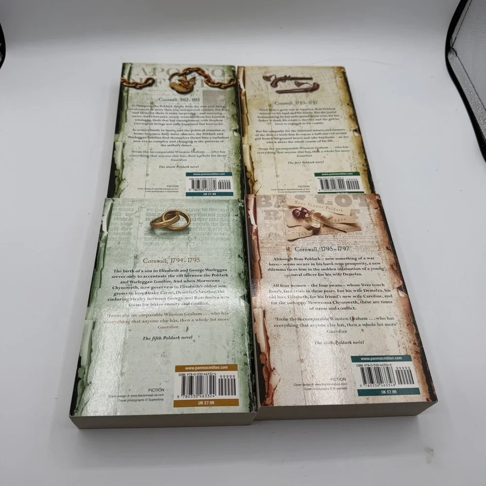 The Poldark Saga Complete Series of 12 by Winston Graham (Paperback) Pan Publish